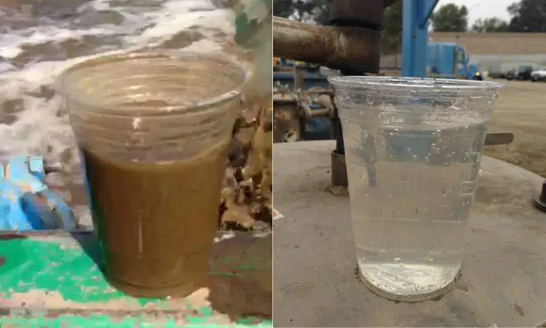 Filtration system Dirty vs treated water